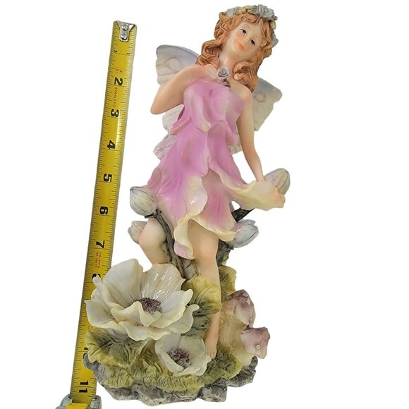 Vintage 90s Pink Ceramic Forest Fairy Figurine Home Decor Accent Fantasy Room - Picture 8 of 15